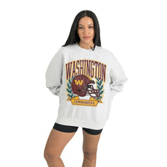 Washington Commanders Gameday Couture Women's Heritage Premium Fleece Pullover Sweatshirt - Gray - NFL