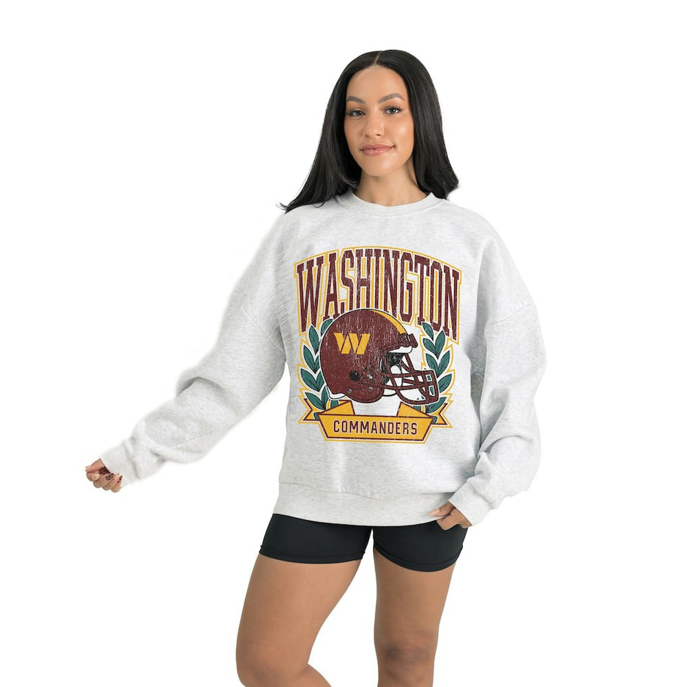 Washington Commanders Gameday Couture Women's Heritage Premium Fleece Pullover Sweatshirt - Gray - NFL