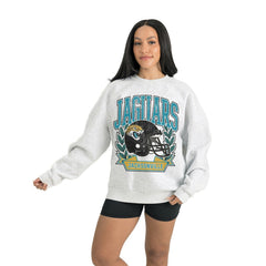 Jacksonville Jaguars Gameday Couture Women's Heritage Premium Fleece Pullover Sweatshirt - Gray - NFL
