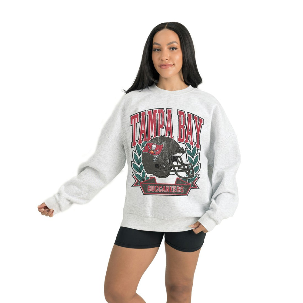 Tampa Bay Buccaneers Gameday Couture Women's Heritage Premium Fleece Pullover Sweatshirt - Gray - NFL