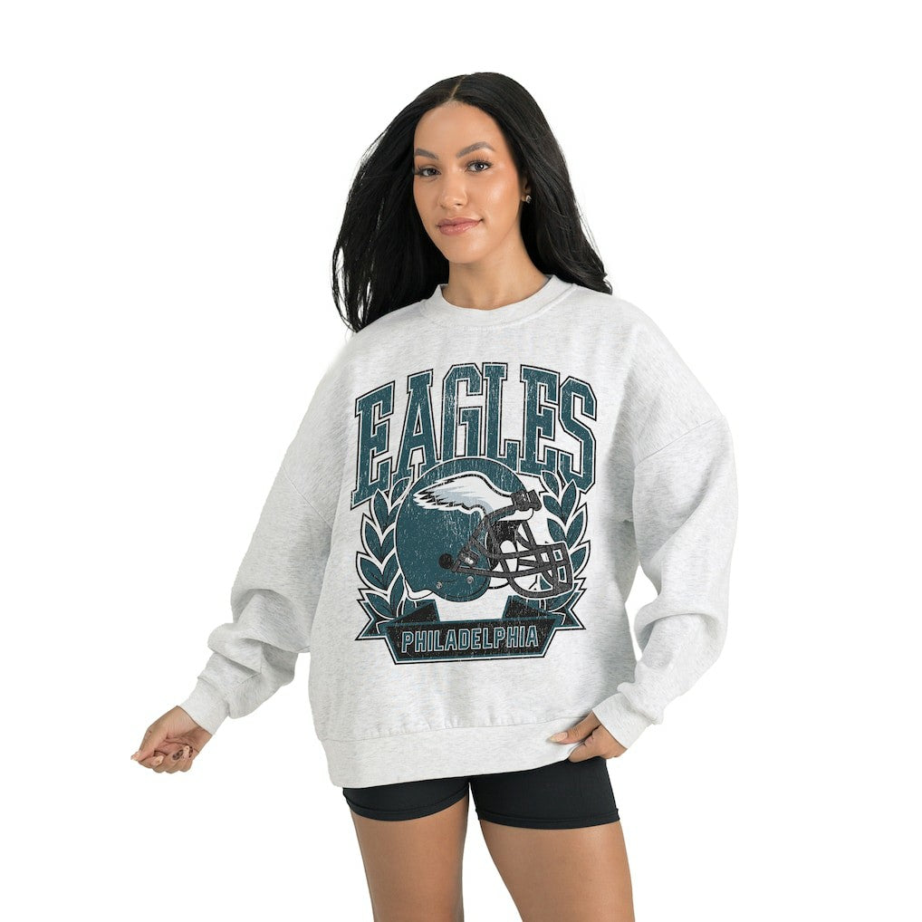 Philadelphia Eagles Gameday Couture Women's Heritage Premium Fleece Pullover Sweatshirt - Gray - NFL