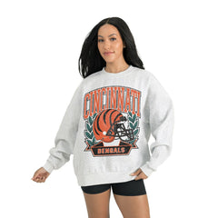 Cincinnati Bengals Gameday Couture Women's Heritage Premium Fleece Pullover Sweatshirt - Gray - NFL