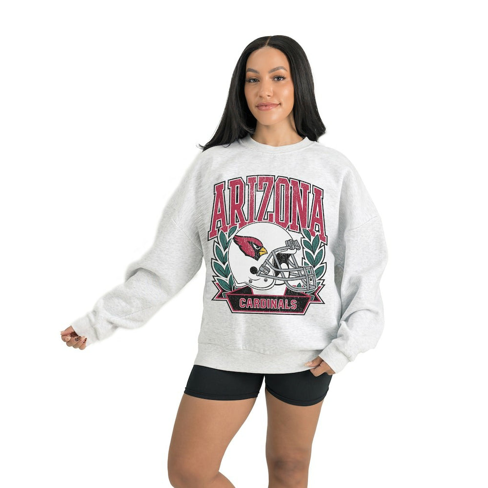Arizona Cardinals Gameday Couture Women's Heritage Premium Fleece Pullover Sweatshirt - Gray - NFL