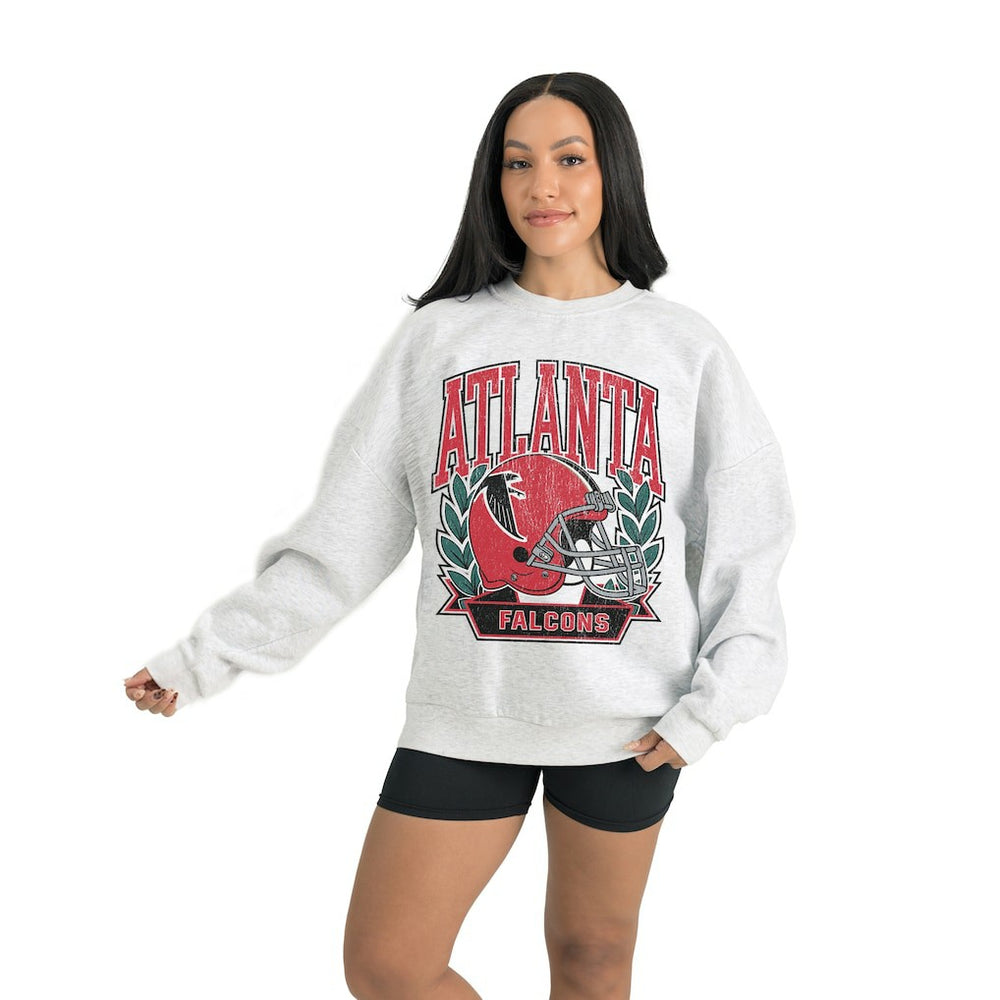 Atlanta Falcons Gameday Couture Women's Heritage Premium Fleece Pullover Sweatshirt - Gray - NFL