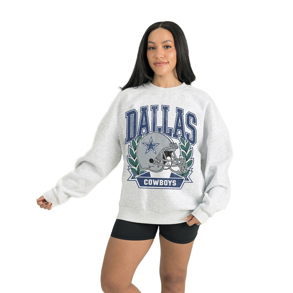 Dallas Cowboys Gameday Couture Women's Heritage Premium Fleece Pullover Sweatshirt - Gray - NFL