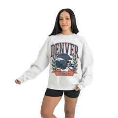 Denver Broncos Gameday Couture Women's Heritage Premium Fleece Pullover Sweatshirt - Gray - NFL