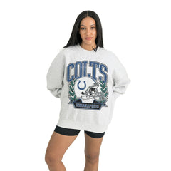 Indianapolis Colts Gameday Couture Women's Heritage Premium Fleece Pullover Sweatshirt - Gray - NFL