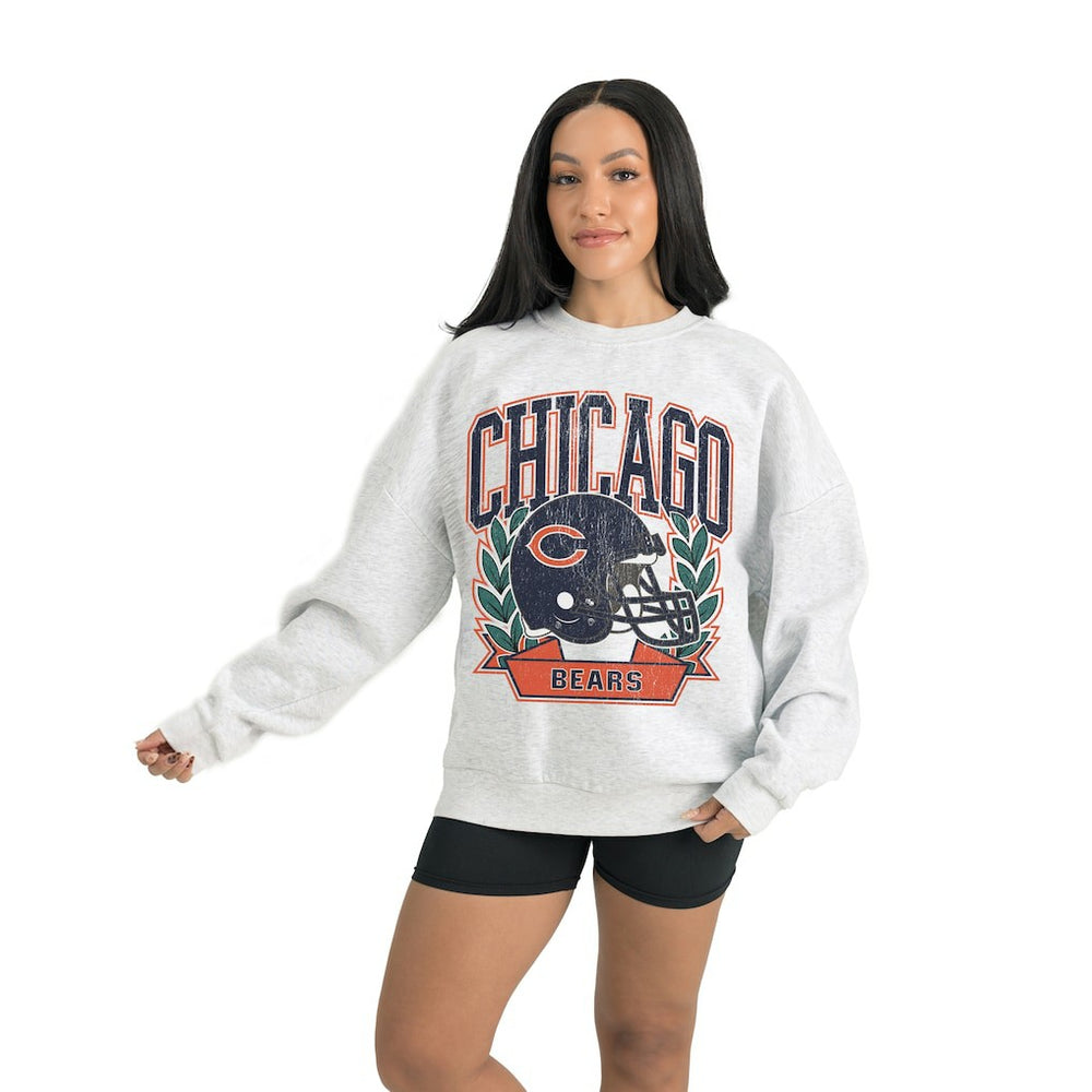 Chicago Bears Gameday Couture Women's Heritage Premium Fleece Pullover Sweatshirt - Gray - NFL