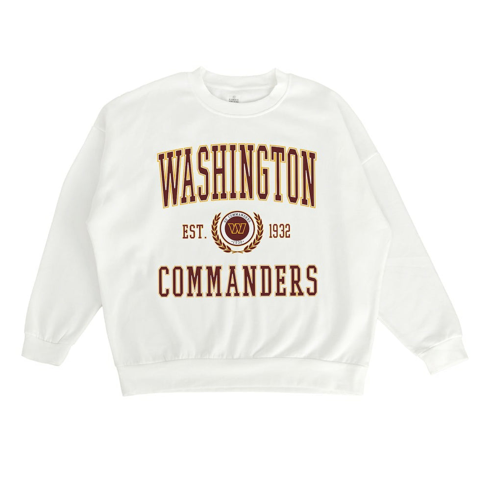 Washington Commanders Gameday Couture Women's Timeless Triumph Premium Fleece Pullover Sweatshirt - White - NFL