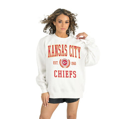 Kansas City Chiefs Gameday Couture Women's Timeless Triumph Premium Fleece Pullover Sweatshirt - White - NFL
