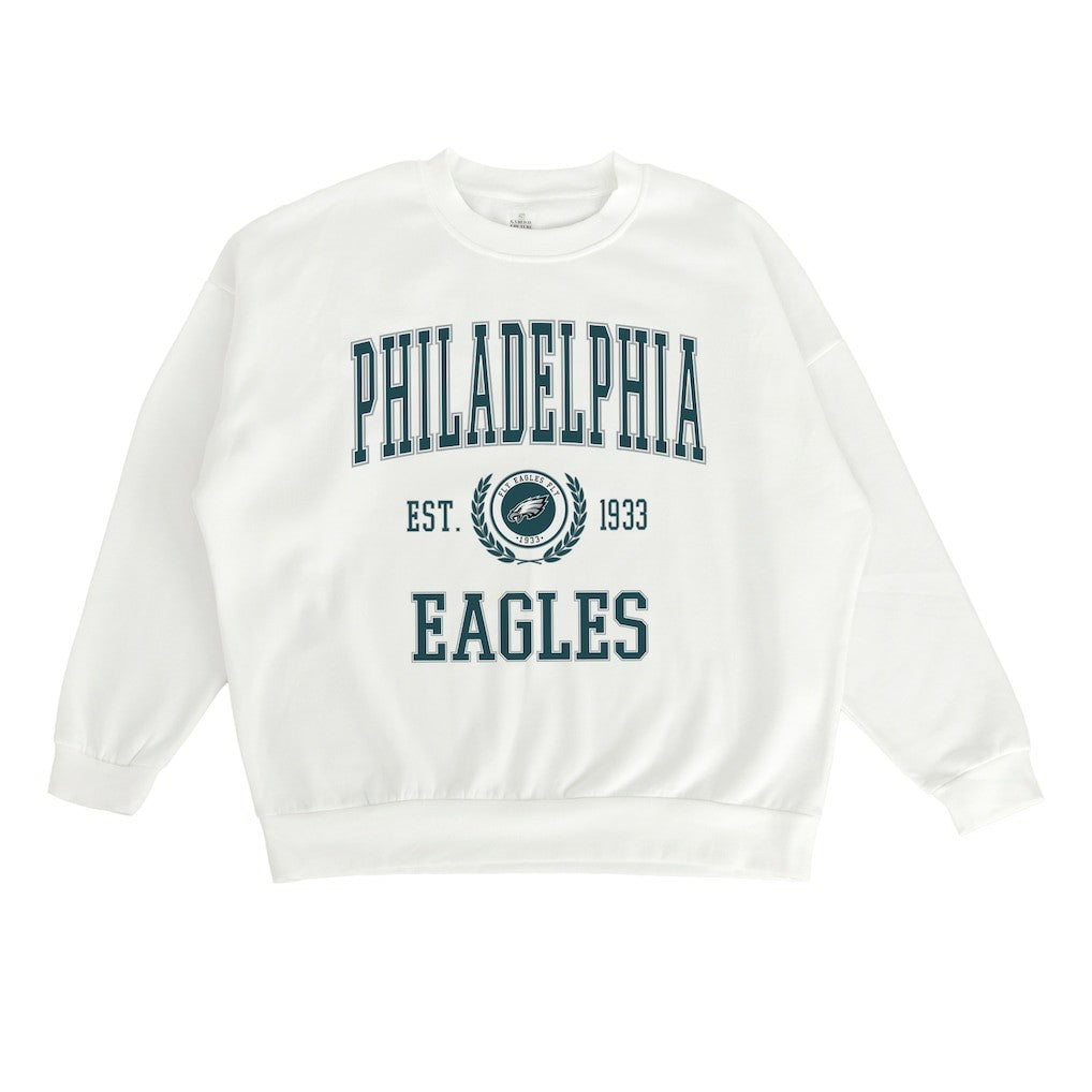 Philadelphia Eagles Gameday Couture Women's Timeless Triumph Premium Fleece Pullover Sweatshirt - White - NFL