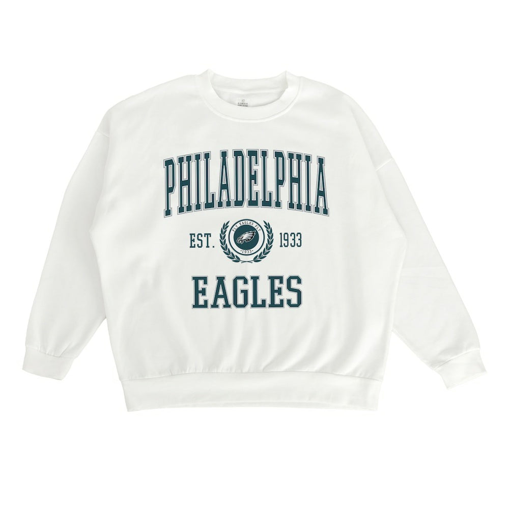 Philadelphia Eagles Gameday Couture Women's Timeless Triumph Premium Fleece Pullover Sweatshirt - White - NFL