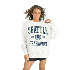 Seattle Seahawks Gameday Couture Women's Timeless Triumph Premium Fleece Pullover Sweatshirt - White - NFL