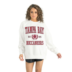 Tampa Bay Buccaneers Gameday Couture Women's Timeless Triumph Premium Fleece Pullover Sweatshirt - White - NFL