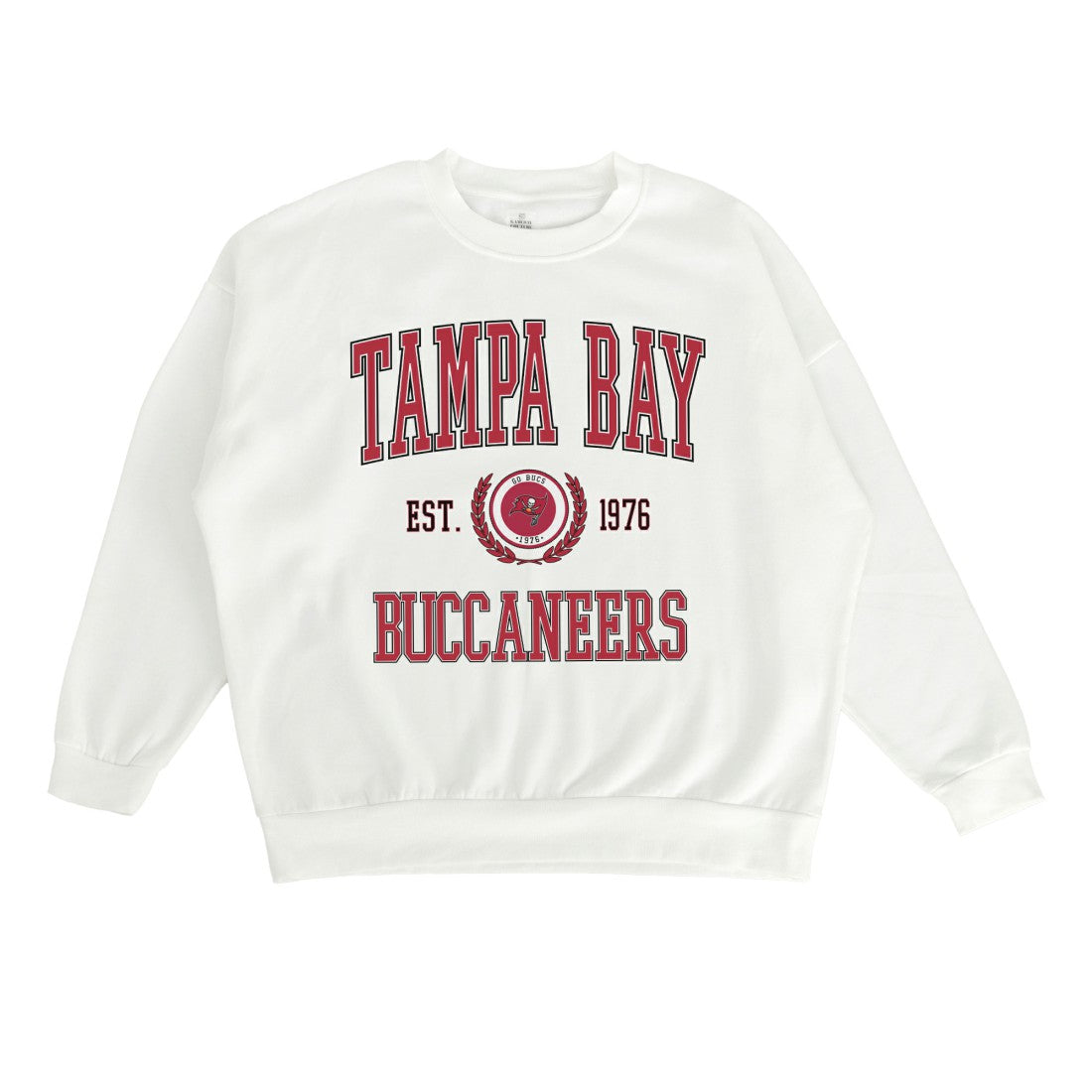 Tampa Bay Buccaneers Gameday Couture Women's Timeless Triumph Premium Fleece Pullover Sweatshirt - White - NFL