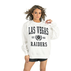 Las Vegas Raiders Gameday Couture Women's Timeless Triumph Premium Fleece Pullover Sweatshirt - White - NFL