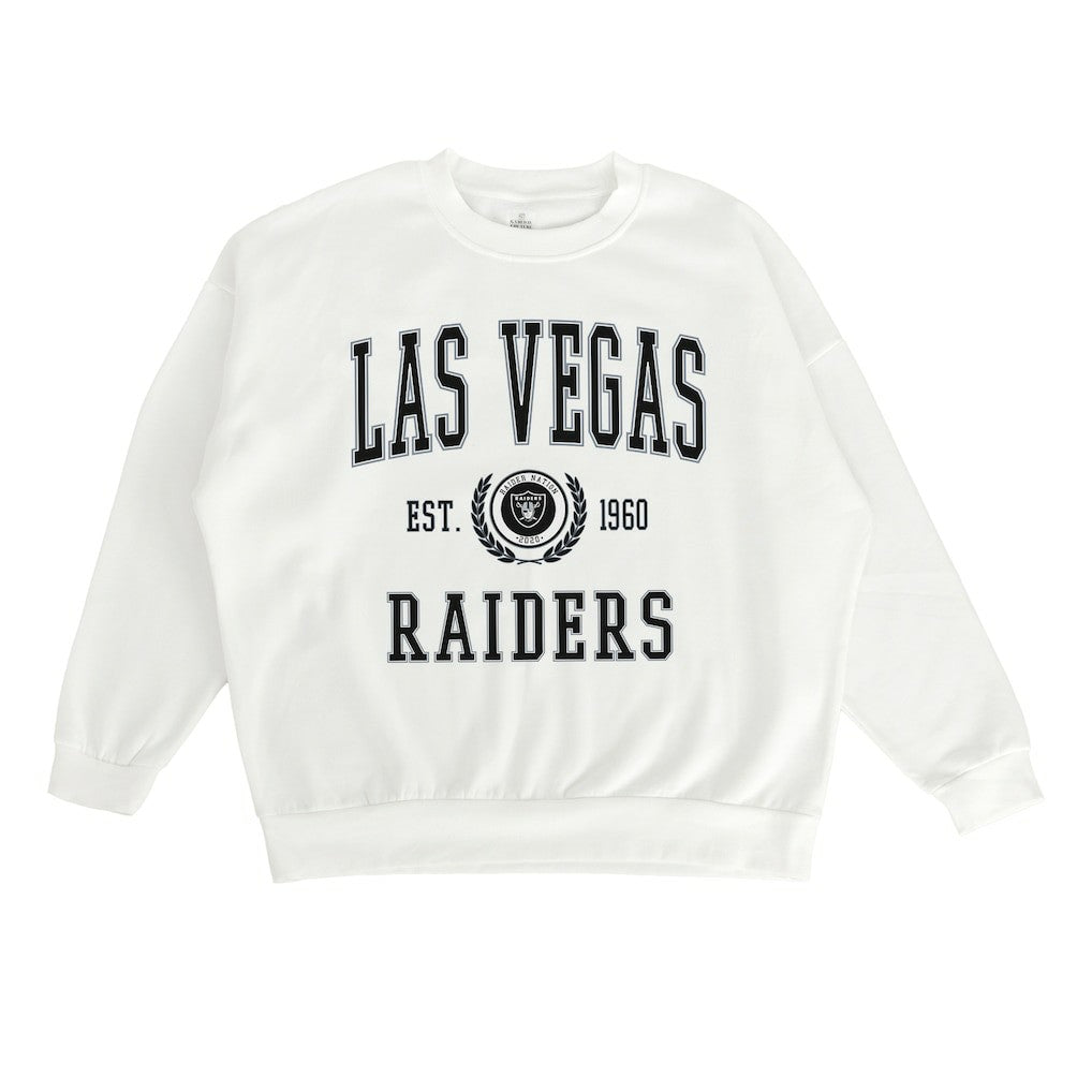 Las Vegas Raiders Gameday Couture Women's Timeless Triumph Premium Fleece Pullover Sweatshirt - White - NFL