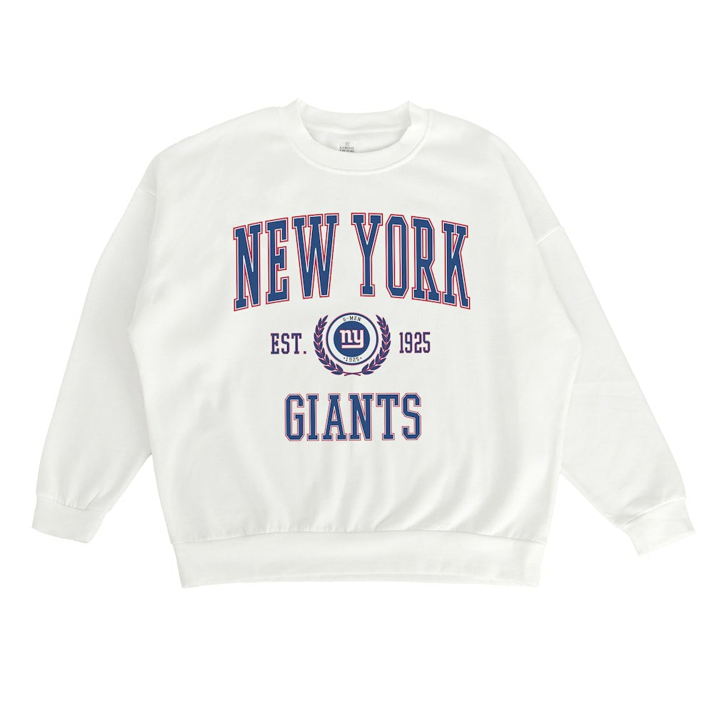 New York Giants Gameday Couture Women's Timeless Triumph Premium Fleece Pullover Sweatshirt - White - NFL