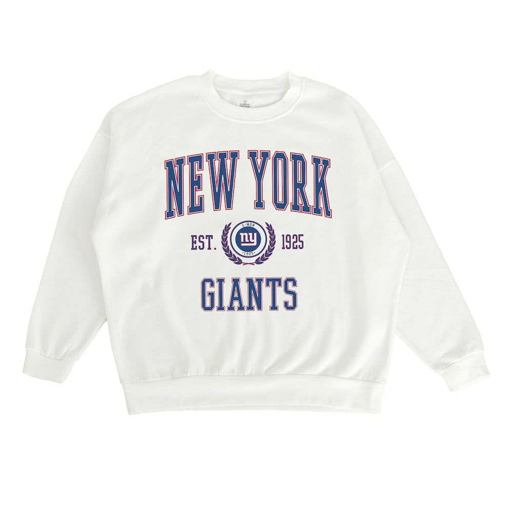 New York Giants Gameday Couture Women's Timeless Triumph Premium Fleece Pullover Sweatshirt - White - NFL