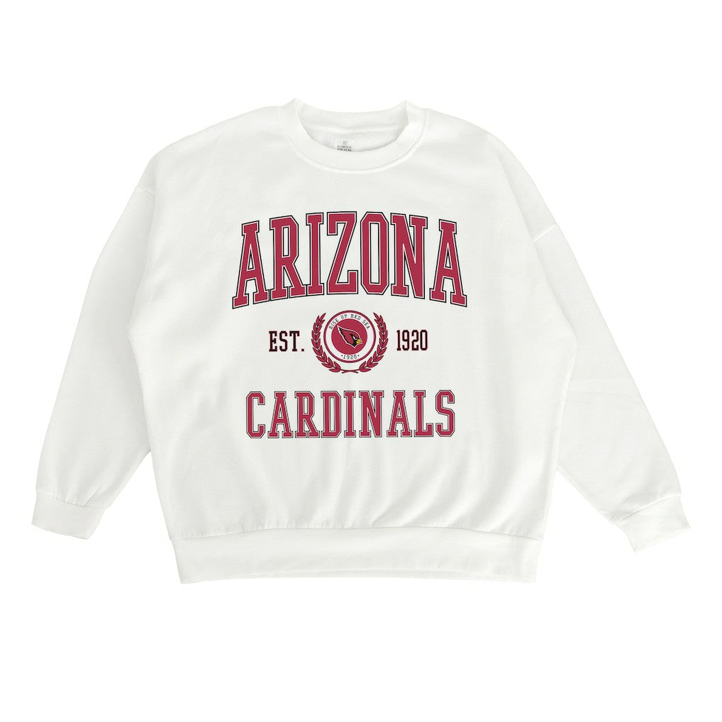 Arizona Cardinals Gameday Couture Women's Timeless Triumph Premium Fleece Pullover Sweatshirt - White - NFL