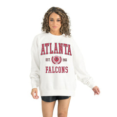 Atlanta Falcons Gameday Couture Women's Timeless Triumph Premium Fleece Pullover Sweatshirt - White - NFL
