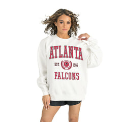 Atlanta Falcons Gameday Couture Women's Timeless Triumph Premium Fleece Pullover Sweatshirt - White - NFL