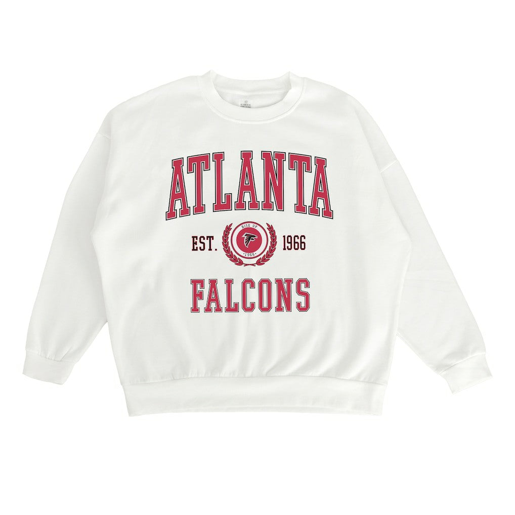 Atlanta Falcons Gameday Couture Women's Timeless Triumph Premium Fleece Pullover Sweatshirt - White - NFL