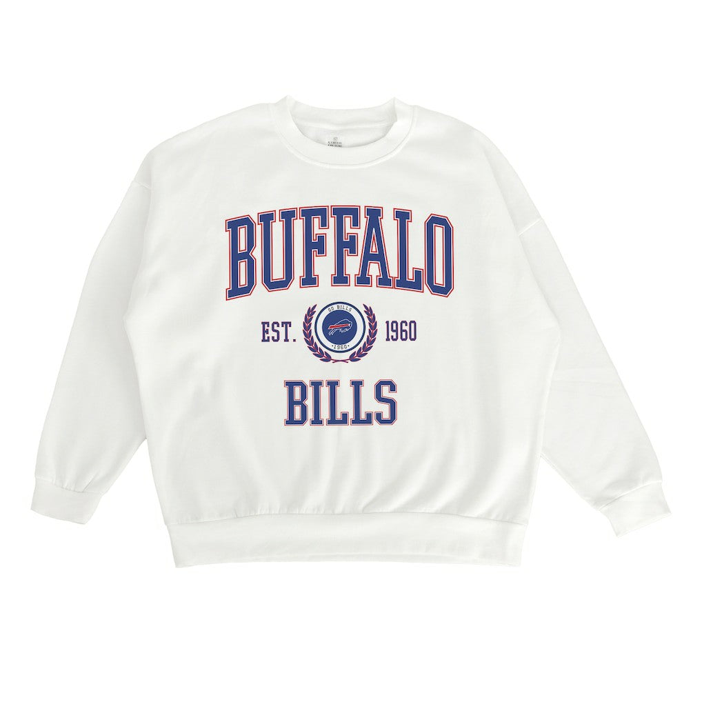 Buffalo Bills Gameday Couture Women's Timeless Triumph Premium Fleece Pullover Sweatshirt - White - NFL