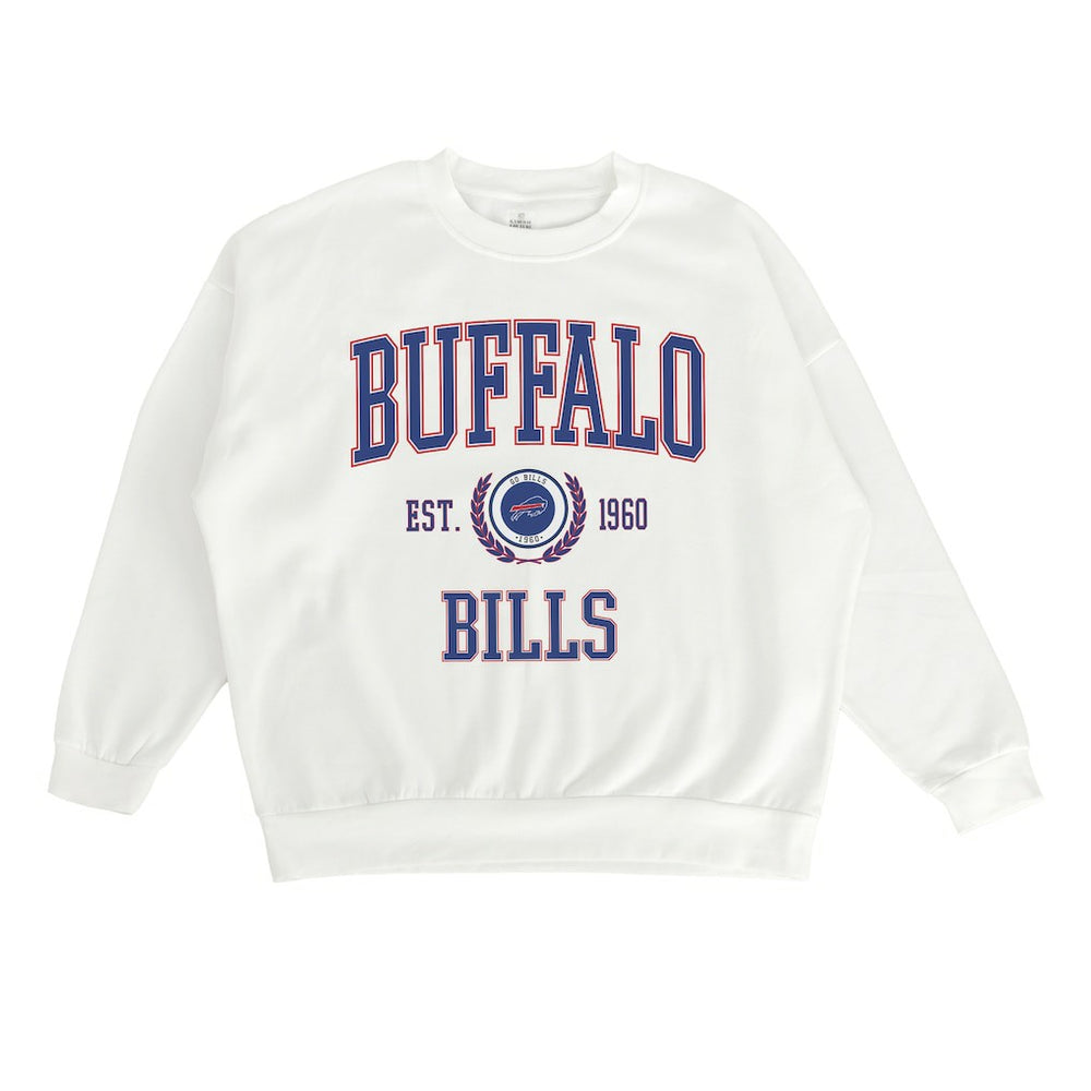 Buffalo Bills Gameday Couture Women's Timeless Triumph Premium Fleece Pullover Sweatshirt - White - NFL