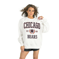Chicago Bears Gameday Couture Women's Timeless Triumph Premium Fleece Pullover Sweatshirt - White - NFL