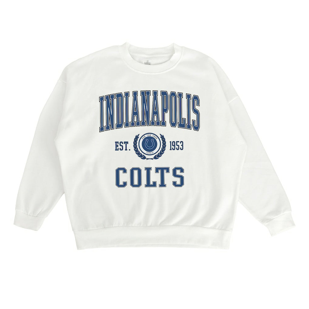 Indianapolis Colts Gameday Couture Women's Timeless Triumph Premium Fleece Pullover Sweatshirt - White - NFL