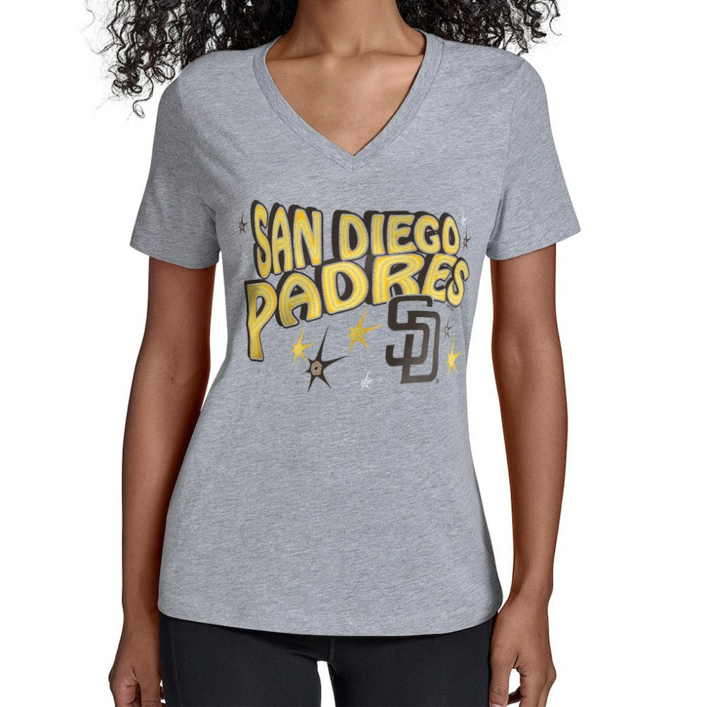 San Diego Padres Starter Women's Fireworks V-Neck T-Shirt for sale