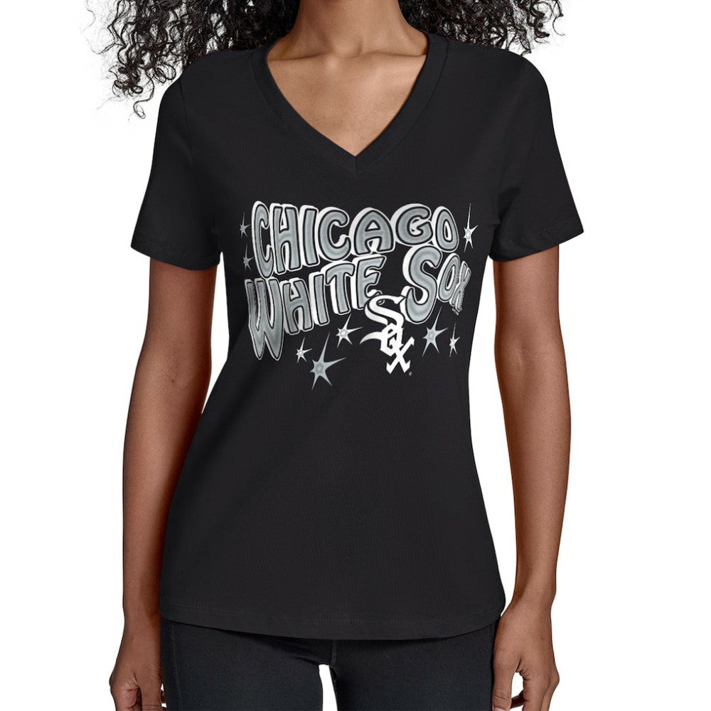 Chicago White Sox Starter Women's Fireworks V-Neck T-Shirt Online