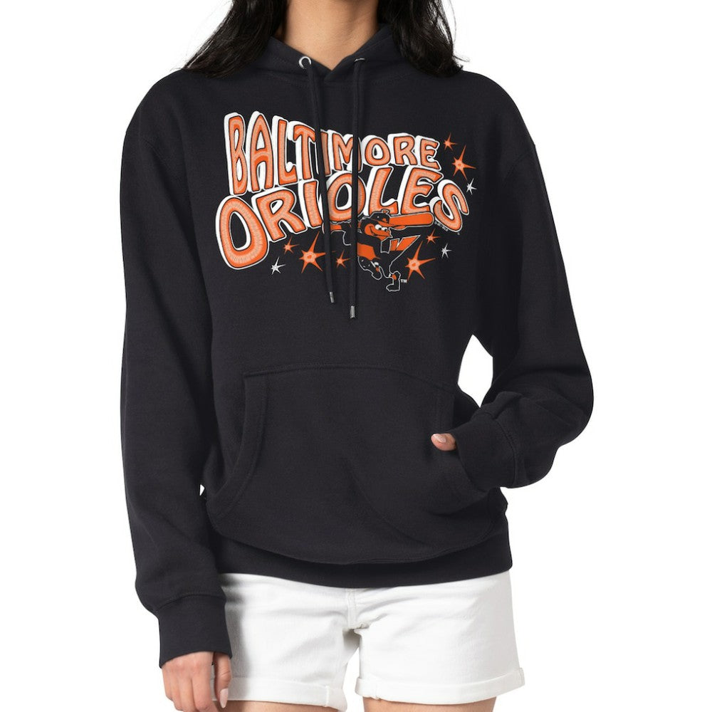 Baltimore Orioles Starter Women's Fireworks Fleece Tri-Blend Pullover Hoodie Outlet