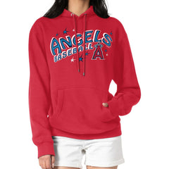 Los Angeles Angels Starter Women's Fireworks Fleece Tri-Blend Pullover Hoodie Online