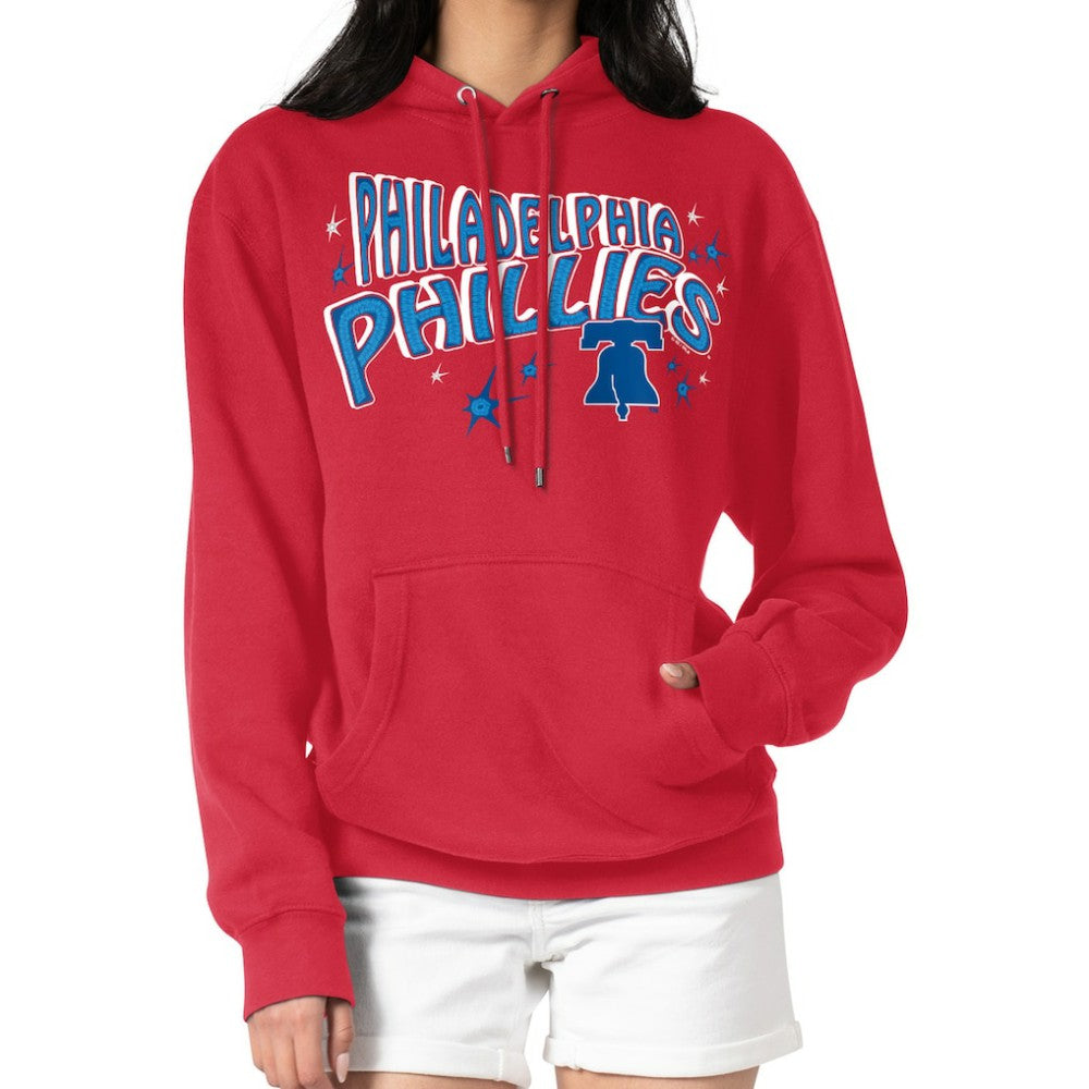 Philadelphia Phillies Starter Women's Fireworks Fleece Tri-Blend Pullover Hoodie Near Me