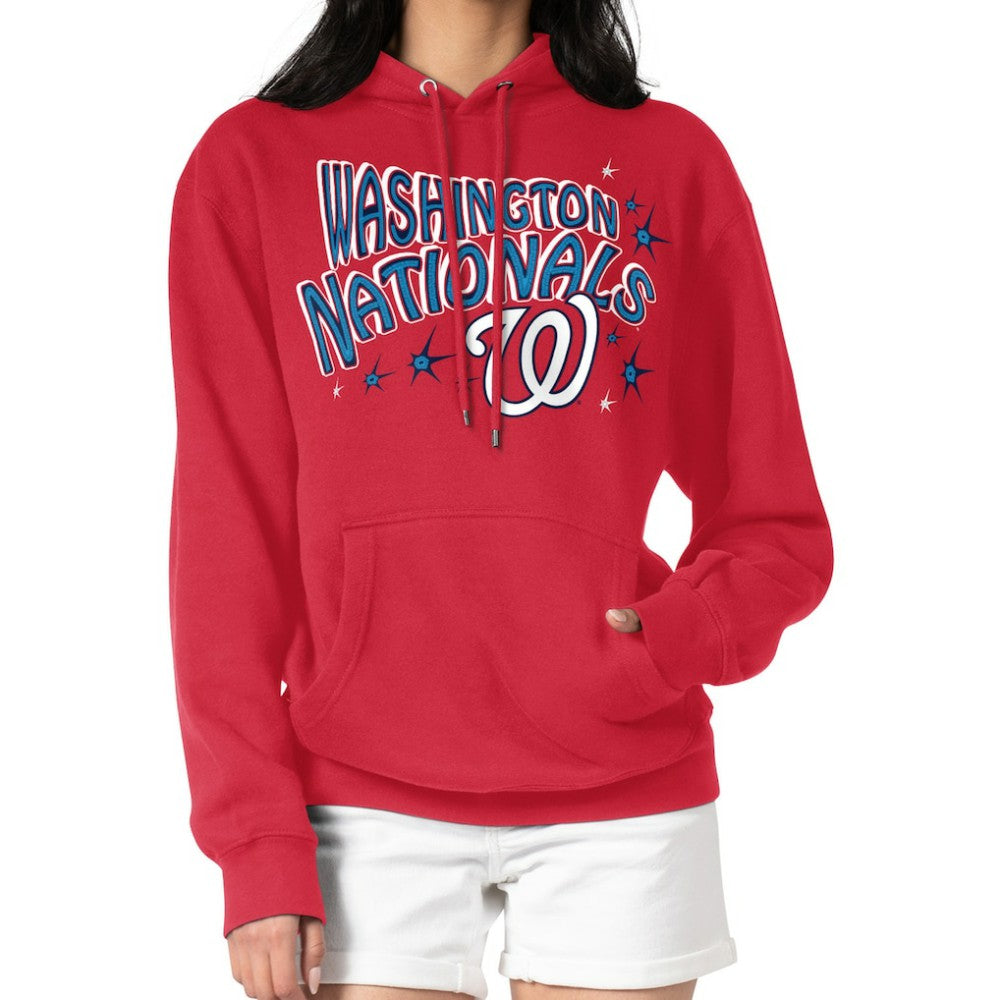 Washington Nationals Starter Women's Fireworks Fleece Tri-Blend Pullover Hoodie Sale