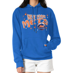 New York Mets Starter Women's Fireworks Fleece Tri-Blend Pullover Hoodie for sale