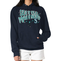 Seattle Mariners Starter Women's Fireworks Fleece Tri-Blend Pullover Hoodie Sale