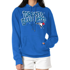 Toronto Blue Jays Starter Women's Fireworks Fleece Tri-Blend Pullover Hoodie Near Me