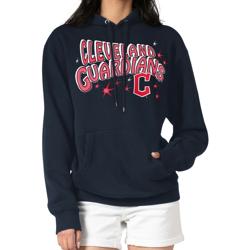 Cleveland Guardians Starter Women's Fireworks Fleece Tri-Blend Pullover Hoodie Sale