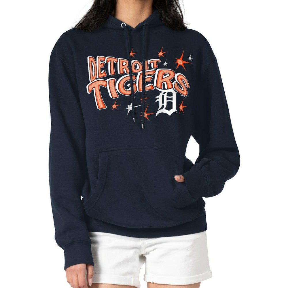 Detroit Tigers Starter Women's Fireworks Fleece Tri-Blend Pullover Hoodie Online