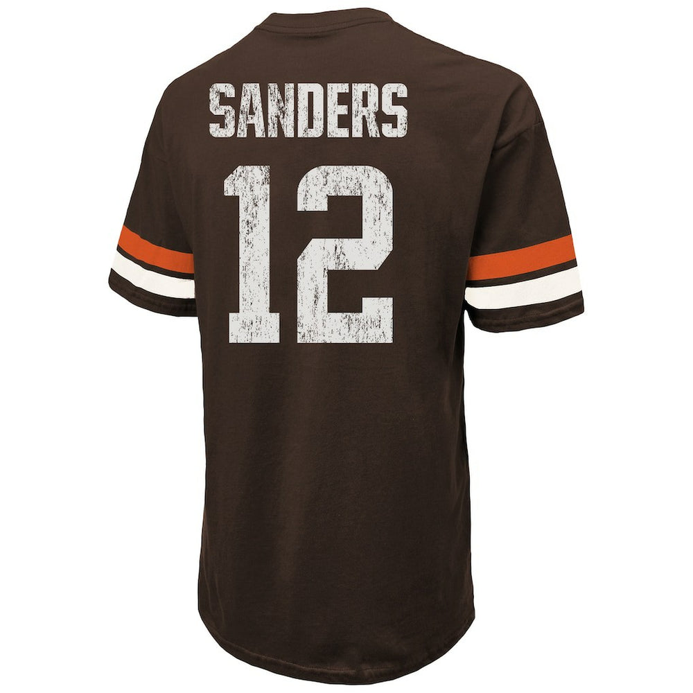 Shedeur Sanders Cleveland Browns Majestic Threads 2025 NFL Draft Oversized T-Shirt - Brown - NFL