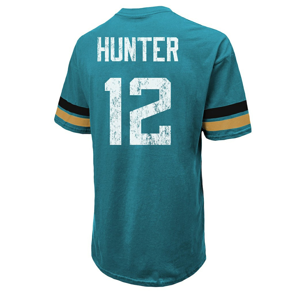 Travis Hunter Jacksonville Jaguars Majestic Threads 2025 NFL Draft First Round Pick Oversized T-Shirt - Teal - NFL