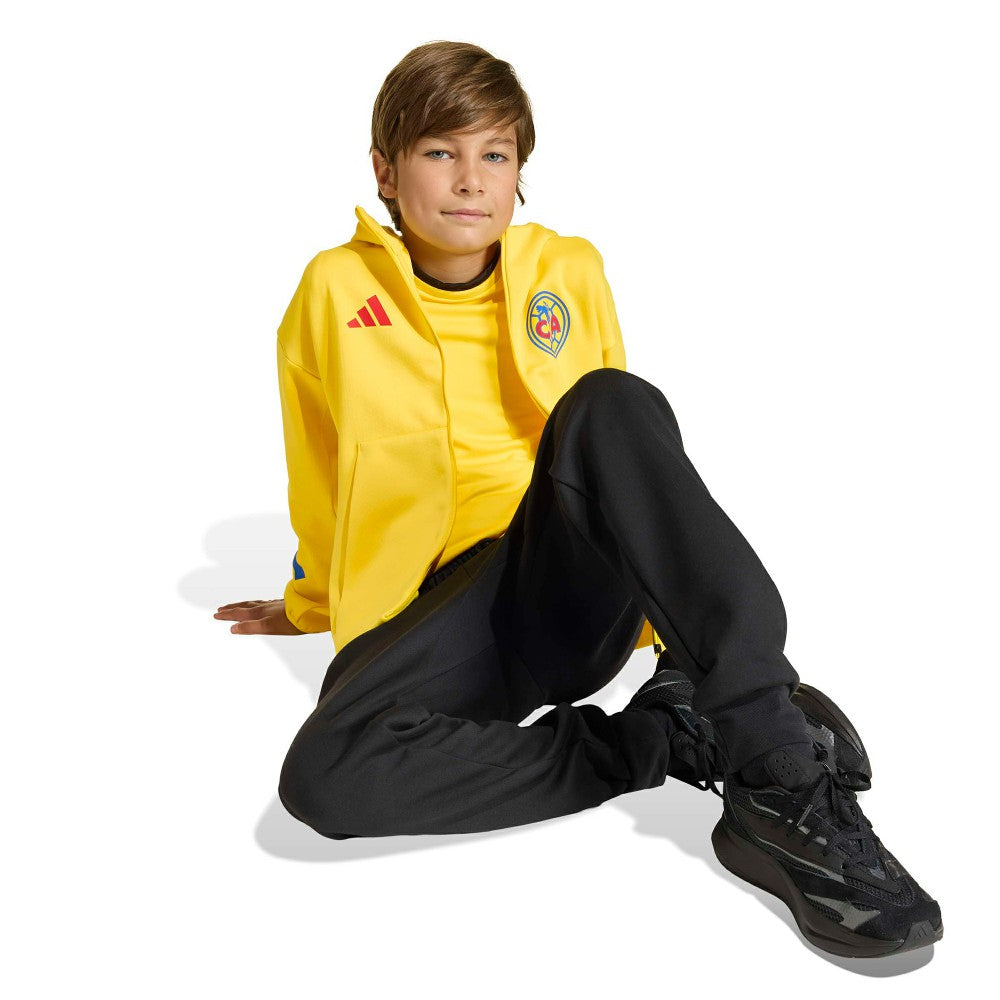 Adidas - Club America Youth 2025/26 Club Anthem Full-Zip Hoodie Jacket - Yellow
