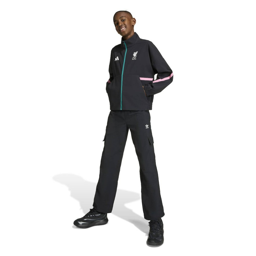 Adidas - Liverpool Youth 2025/26 Club Anthem Full-Zip Jacket - Black