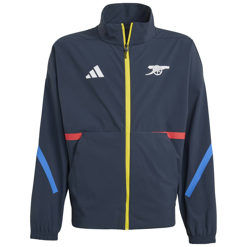 Adidas - Arsenal Youth 2025/26 Club Anthem Full-Zip Jacket - Navy