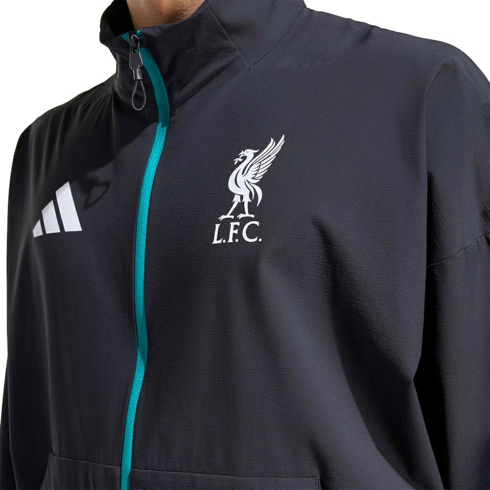 Adidas - Liverpool 2025/26 Club Anthem Full-Zip Jacket - Black
