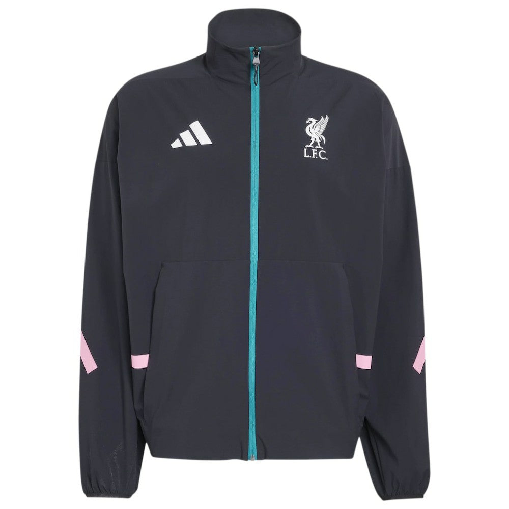 Adidas - Liverpool 2025/26 Club Anthem Full-Zip Jacket - Black