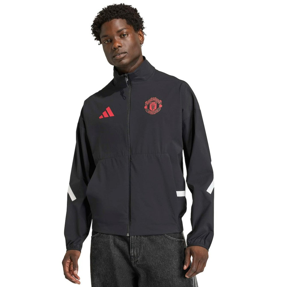 Adidas - Manchester United 2025/26 Club Anthem Full-Zip Jacket - Black